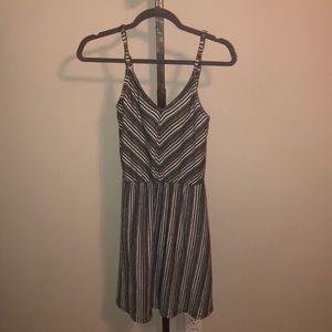 Size XS Black and white striped dress NWOT